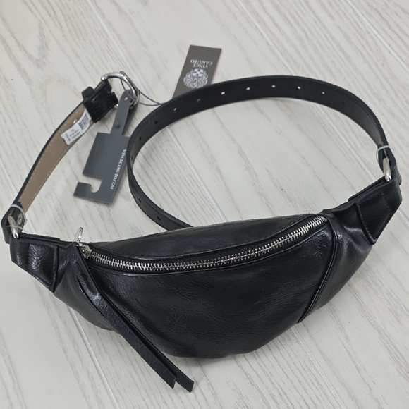 Vince Camuto Black Fanny Belt with Silver Accents‎ - Picture 1 of 13